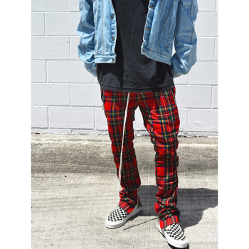 Transfrontaliere 2025 primăvara și toamna hip-hop pantaloni Suglange fermoar slim-fit pantaloni casual bărbați cu talie elastană la modă bărbați