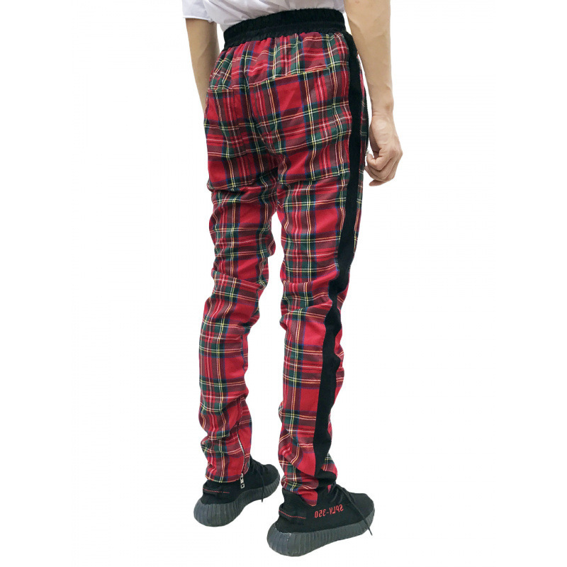 Transfrontaliere 2025 primăvara și toamna hip-hop pantaloni Suglange fermoar slim-fit pantaloni casual bărbați cu talie elastană la modă bărbați