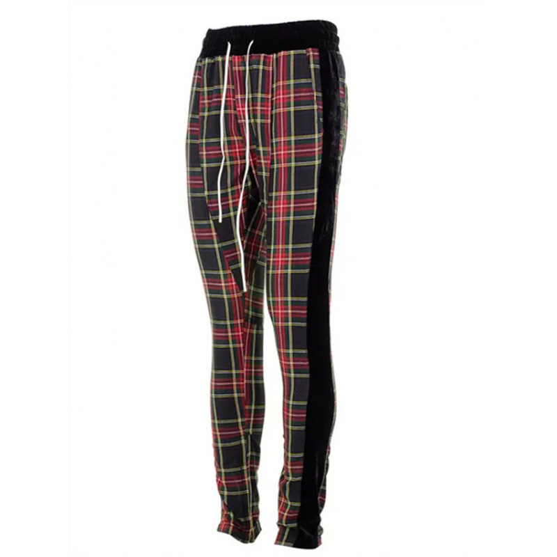 Transfrontaliere 2025 primăvara și toamna hip-hop pantaloni Suglange fermoar slim-fit pantaloni casual bărbați cu talie elastană la modă bărbați