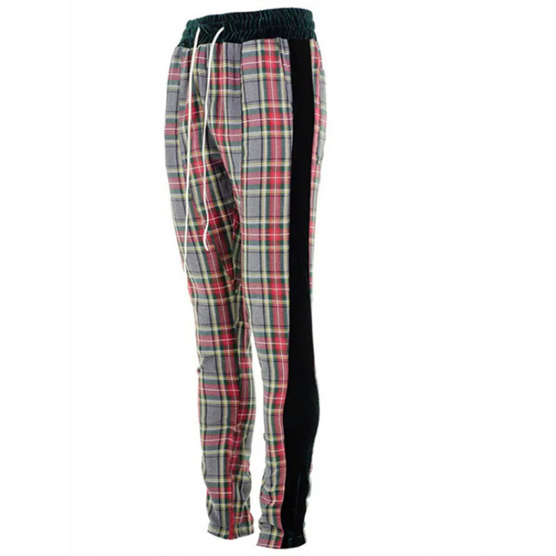 Transfrontaliere 2025 primăvara și toamna hip-hop pantaloni Suglange fermoar slim-fit pantaloni casual bărbați cu talie elastană la modă bărbați