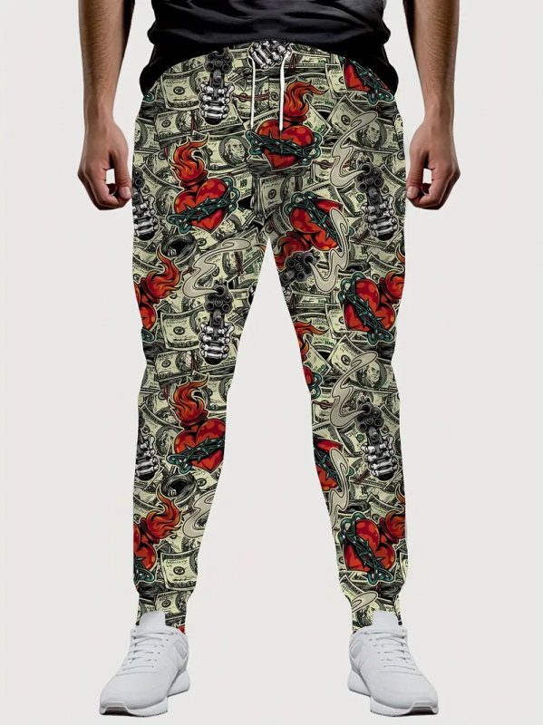 2025. aasta kevad- ja sügisesed uued Euroopa ja Ameerika Hongkongi stiilis lahtised meeste püksid, sügisesed populaarsed kamuflaažitrükiga spordipüksid ML01