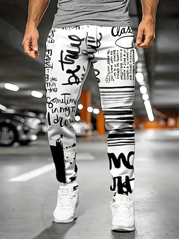 2025. aasta kevad- ja sügisesed uued Euroopa ja Ameerika Hongkongi stiilis lahtised meeste püksid, sügisesed populaarsed kamuflaažitrükiga spordipüksid ML01