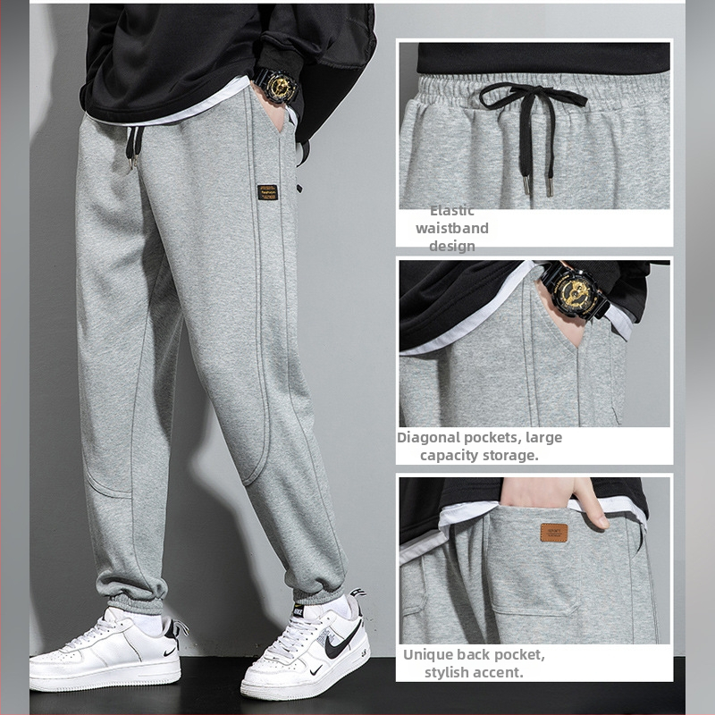 2024 nové jesenné športové nohavice pánske nohavice voľné jarné trendy ležérne nohavice jarné a jesenné nohavice s dlhými prstami generácia vlasov