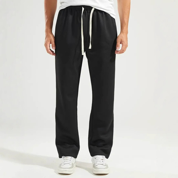 hansca Ριχτό Παντελόνι σε Ίσια Στήθος Ανδρικό Ντραπέ Αθλητικό Παντελόνι American Casual Knit Ανδρικό Παντελόνι Άνοιξης/Φθινοπώρου με Φαρδιά Στήθος και Καβάλο