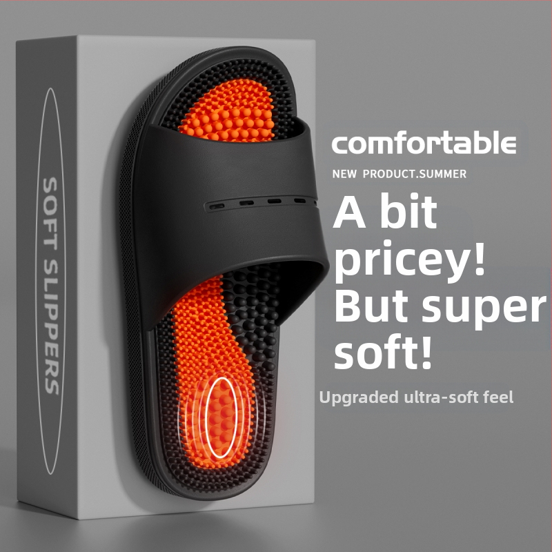 Masážne papuče Pánske letné vnútorné domáce kúpeľňové kúpacie nohy Acupoint Foot Therapy Protišmykové sandále pre mužov