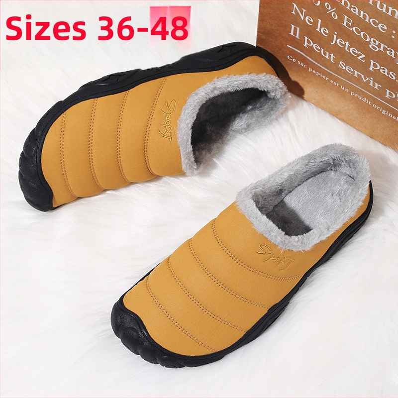 Bavlnené papuče pre mužov, zimné, s bavlnenými zamatovými topánkami, veľkosť 48, plus veľkosť 45, protišmykové, plus hnojivo, zvýšenie 46, domáce teplé papuče 47
