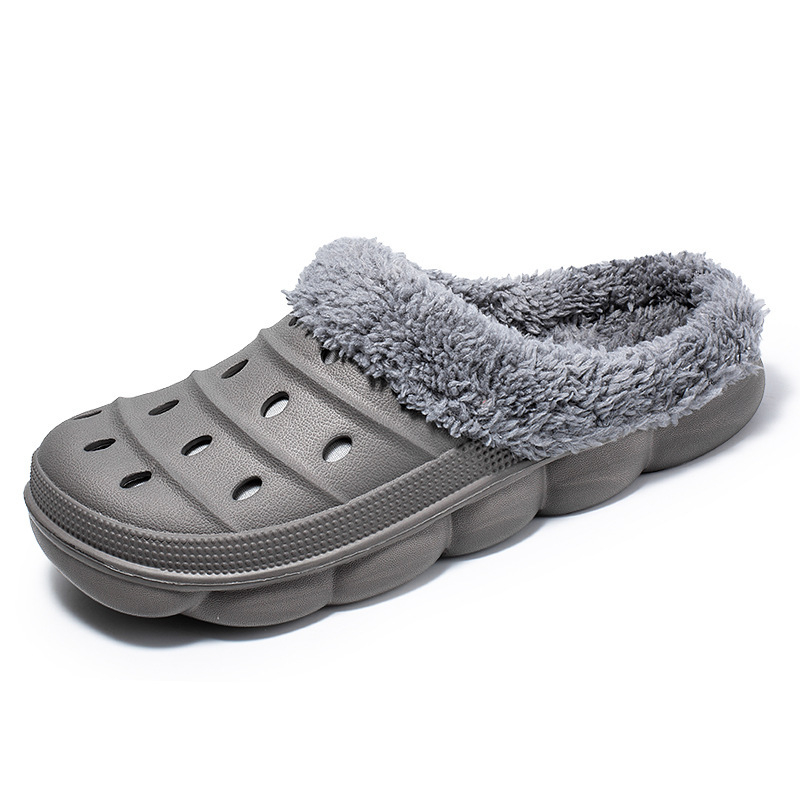 Papuci de bumbac pentru bărbați, stil coreean la modă, 2020, iarna nouă, căptușiți cu fleece, calde, distinctive, antiderapante, pentru exterior, pantofi de peșteră