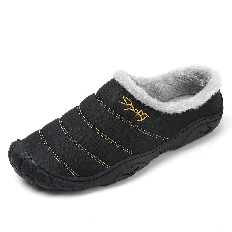 Papuci de iarnă noi din bumbac, mărime plus, pentru bărbați, 46, catifea pentru interior, 47, calde, antiderapante, 48, îmbrăcăminte exterioară Baotou, pantofi de bumbac pentru femei, plus mărime