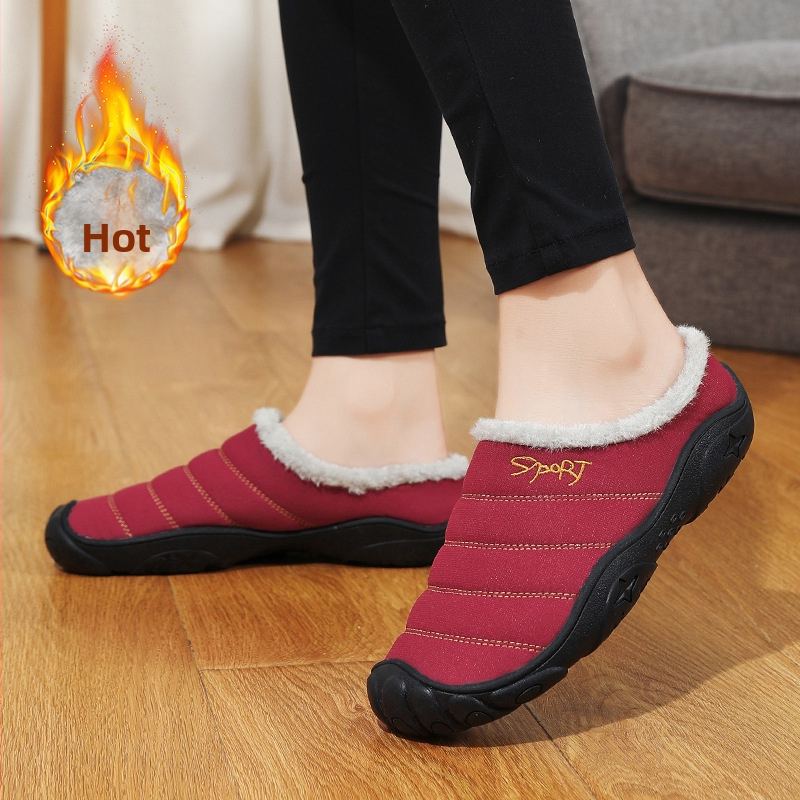 Papuci de iarnă noi din bumbac, mărime plus, pentru bărbați, 46, catifea pentru interior, 47, calde, antiderapante, 48, îmbrăcăminte exterioară Baotou, pantofi de bumbac pentru femei, plus mărime