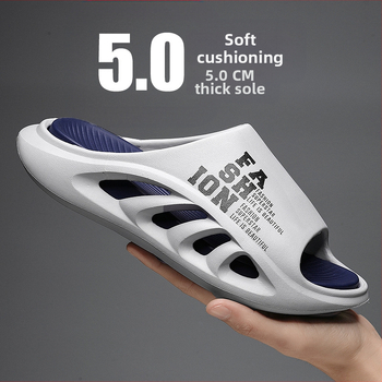Îmbrăcăminte de vară în aer liber, antiderapantă, senzație de rahat, modă, stil coreean, pentru femei, comerț exterior, papuci de casă la modă, toate asortați, flip-flop-uri pentru bărbați cu fund gros