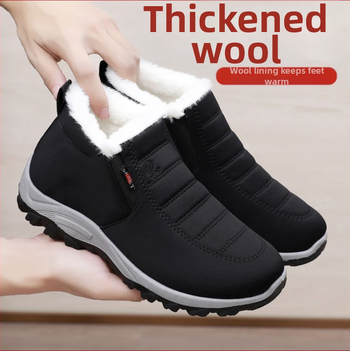 Vyriški žieminiai medvilniniai batai, avikailio medvilniniai batai, aksominiai ir sustorinti batai, neslystantis minkštas padas, to paties stiliaus sniego batai vyrams ir moterims