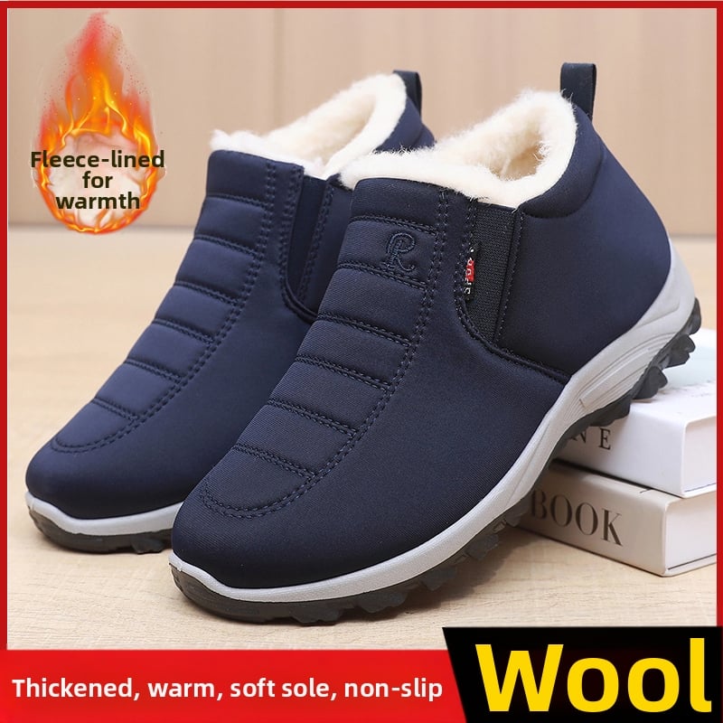 Vyriški žieminiai medvilniniai batai, avikailio medvilniniai batai, aksominiai ir sustorinti batai, neslystantis minkštas padas, to paties stiliaus sniego batai vyrams ir moterims