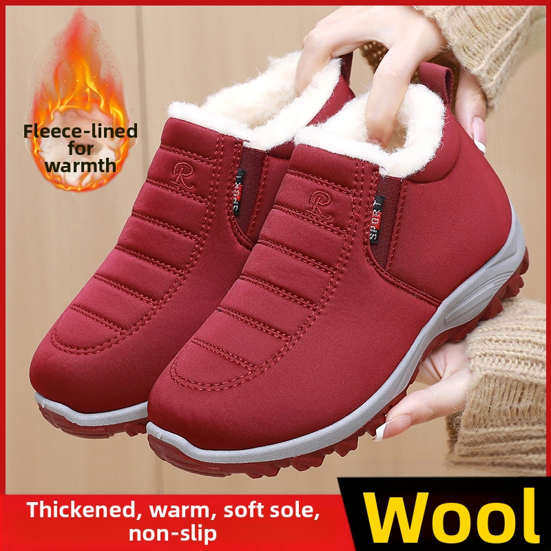 Vyriški žieminiai medvilniniai batai, avikailio medvilniniai batai, aksominiai ir sustorinti batai, neslystantis minkštas padas, to paties stiliaus sniego batai vyrams ir moterims