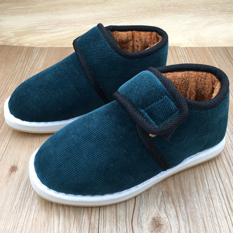 Dropshipping Teplé bavlnené topánky pre matky stredného a staršieho veku, dámske zimné ručne vyrobené látkové zahustené plyšové módne protišmykové mäkké podrážky