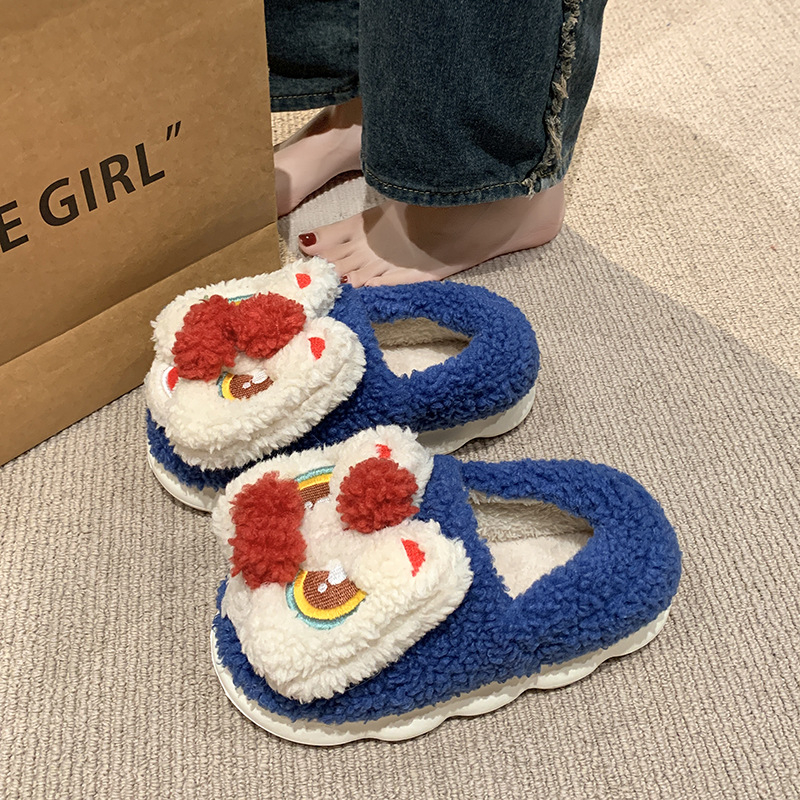 Tiigri küünisega puuvillased sussid meestele talveks soojad meeste siseruumidesse mõeldud armsad naiste libisemiskindlad Mao Mao kingad paaridele mõeldud puuvillased kingad