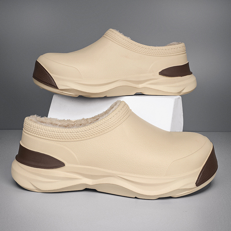 Pánske a dámske zimné nové teplé gumáky s flísovou podšívkou, outdoorové ležérne módne snehové čižmy na platforme, párové všestranné kuchárske topánky