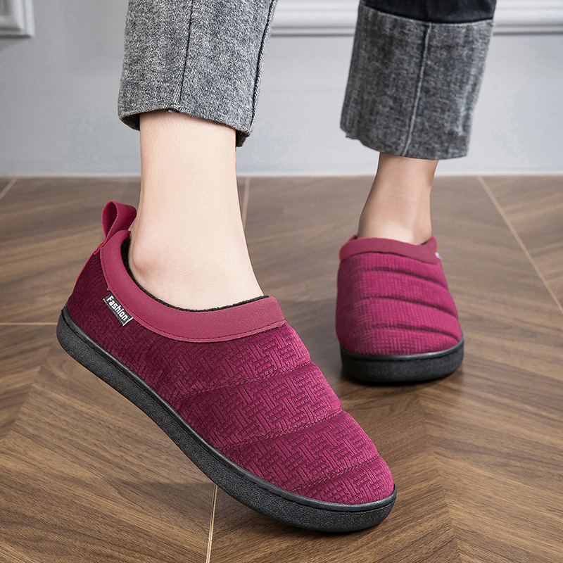 Ghete de zăpadă căptușite cu fleece, de mărime plus, din bumbac, pentru bărbați și femei, de același stil, pentru vârstnici și persoane de vârstă mijlocie, cu toc scăzut