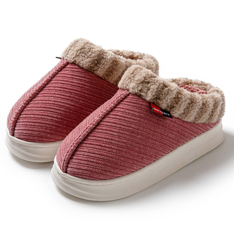 Medvilninės šlepetės, vyriški ir moteriški, su vilnos pamušalu, stori medvilniniai batai, neslystantys, tinkantys namams, puskulniai, vidutinio ir pagyvenusio amžiaus žmonėms, žiemai.