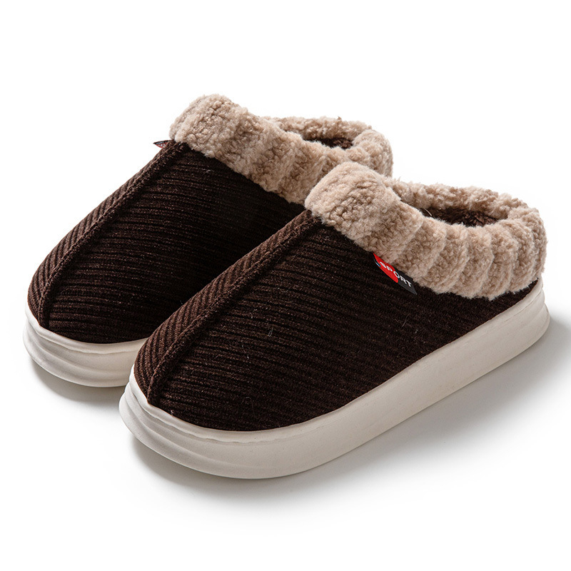 Medvilninės šlepetės, vyriški ir moteriški, su vilnos pamušalu, stori medvilniniai batai, neslystantys, tinkantys namams, puskulniai, vidutinio ir pagyvenusio amžiaus žmonėms, žiemai.