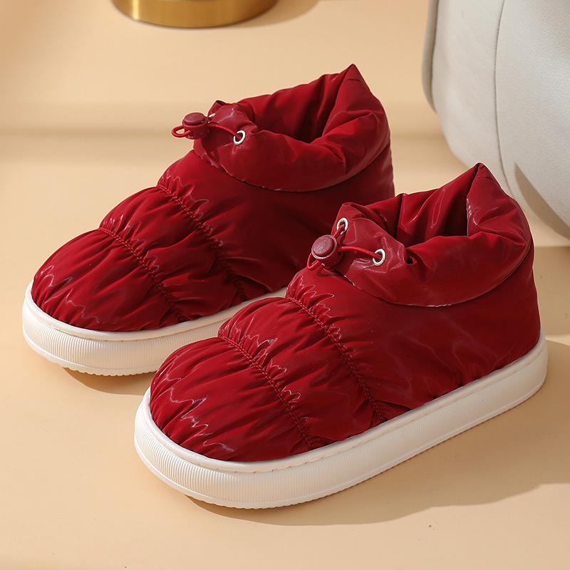 Medvilninės šlepetės, vyriški ir moteriški, su vilnos pamušalu, stori medvilniniai batai, neslystantys, tinkantys namams, puskulniai, vidutinio ir pagyvenusio amžiaus žmonėms, žiemai.