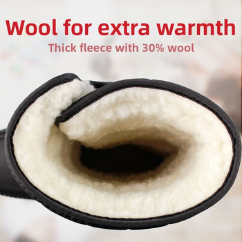 Ανδρικές μπότες χιονιού Daifa μεσαίου σωλήνα, ζεστές χειμερινές βαμβακερές μπότες με επένδυση fleece, αδιάβροχες, βαμβακερές, αντιολισθητικές, βαμβακερές μπότες για μεγάλα μεγέθη