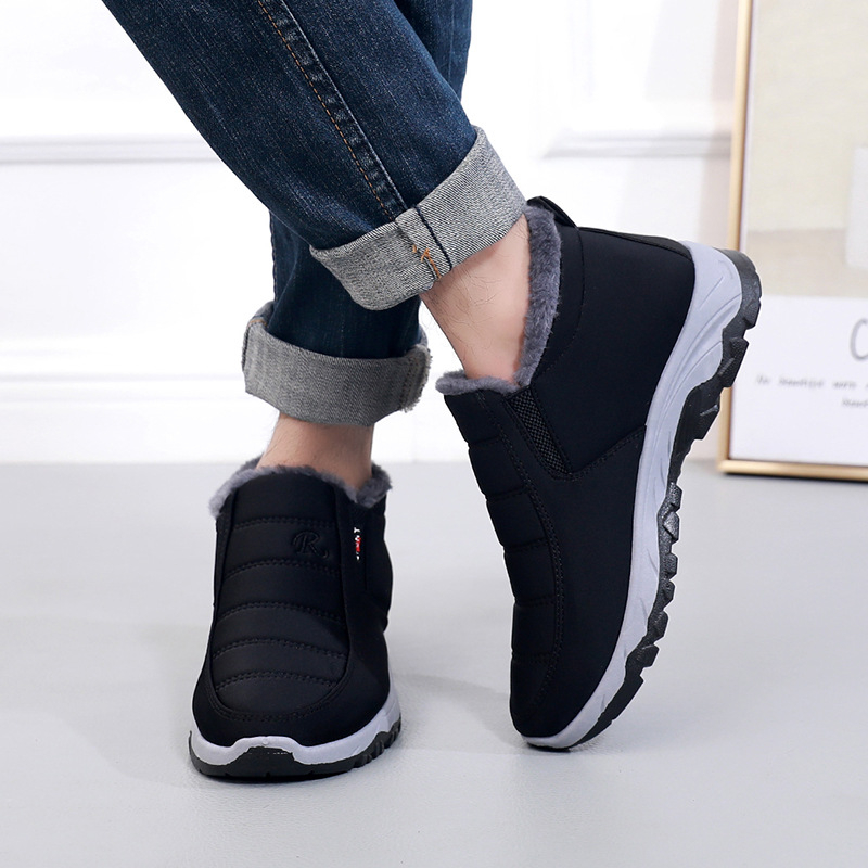 Uued vanad Pekingi puuvillased kingad meeste talvised fliisvoodriga paksendatud soojad lumepuuvillased kingad libisemiskindlad keskealistele ja vanadele isadele mõeldud meeste puuvillased kingad