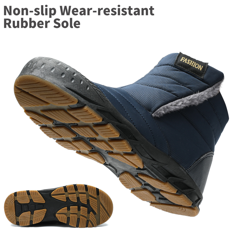 Talvised soojad ümara peaga meeste talvised mustad puuvillased vabaajakingad, talvised soojad libisemiskindlad suured puuvillased kingad.