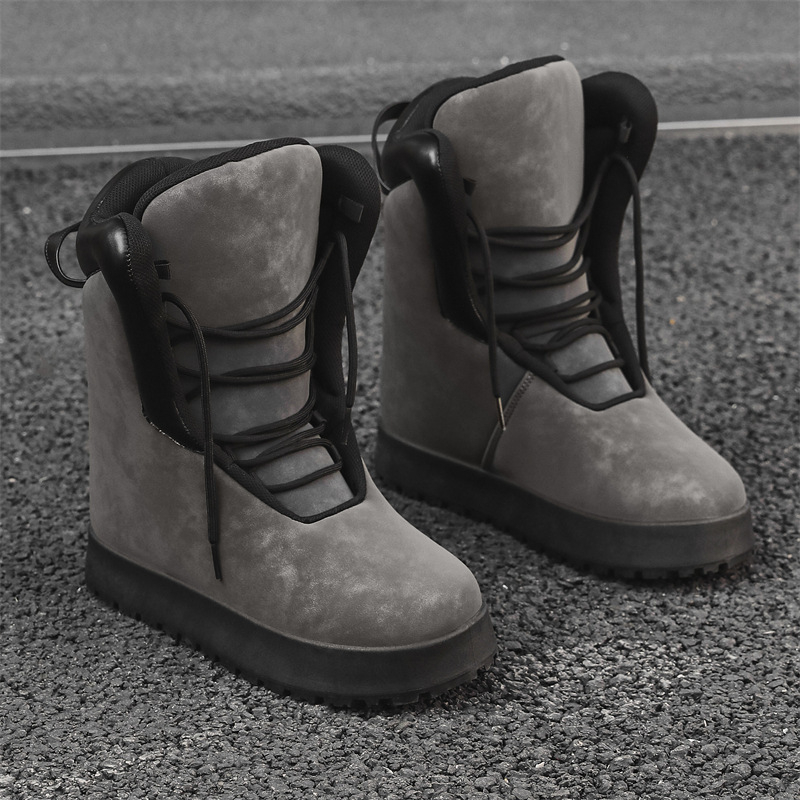 Pánske topánky 2024 zimné flísové podšívky teplé vysoké pánske topánky na chlieb trend Joker ležérne teplé bavlnené čižmy veľkoobchod