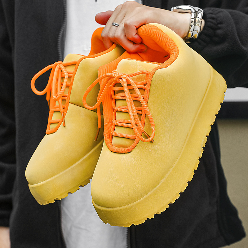 Pánske topánky 2024 zimné flísové podšívky teplé vysoké pánske topánky na chlieb trend Joker ležérne teplé bavlnené čižmy veľkoobchod