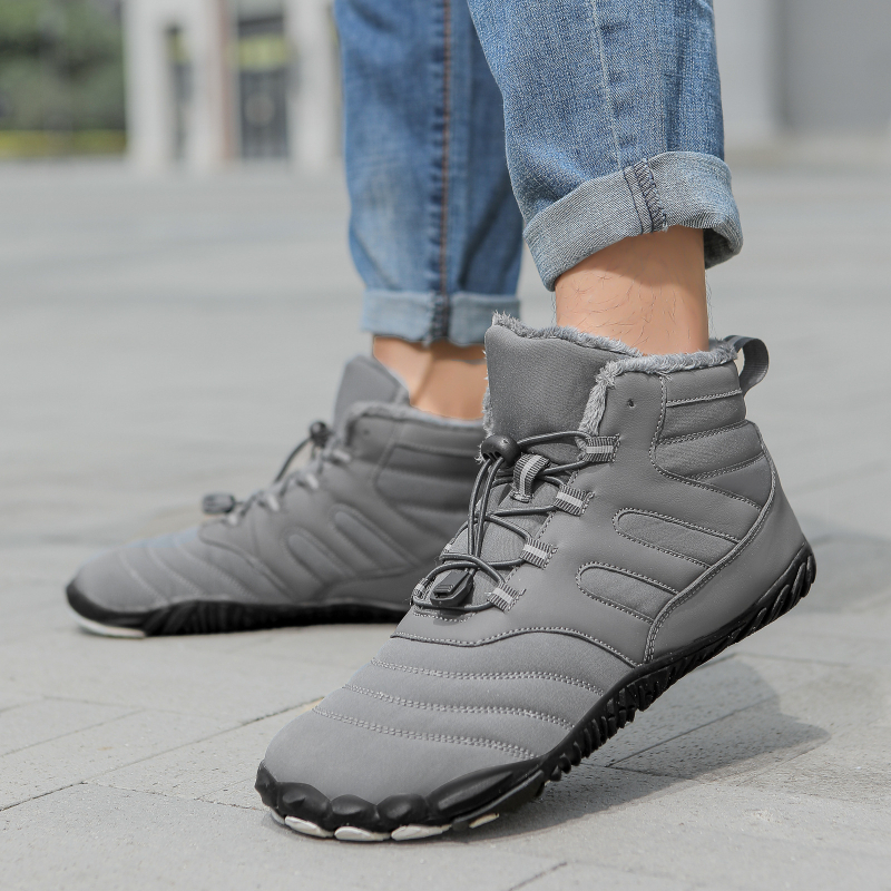 Nové pánske bavlnené topánky s podšívkou zo snehového flísu, zahustené teplé, plus size dámske snehové topánky, protišmykové bavlnené čižmy s piatimi prstami