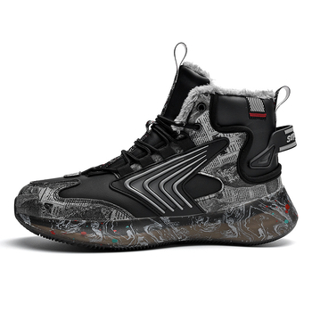 tossud piiriülesed pluss-suuruses graffitikujulised helendavad tudengitrennid kirdesuunas fliisvoodriga paksud kõrged suured puuvillased kingad