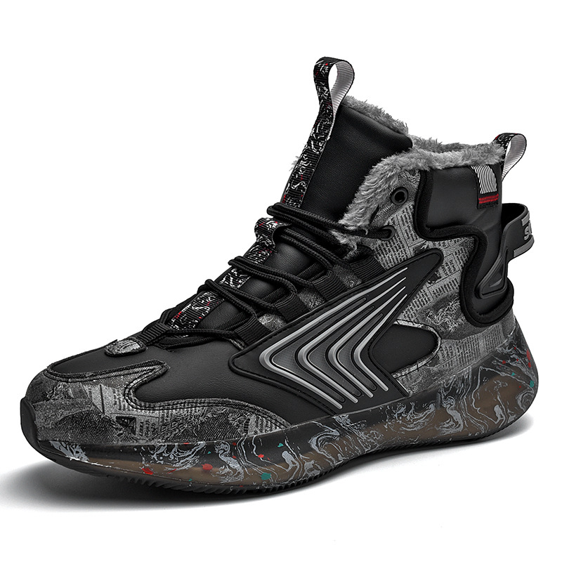 tossud piiriülesed pluss-suuruses graffitikujulised helendavad tudengitrennid kirdesuunas fliisvoodriga paksud kõrged suured puuvillased kingad