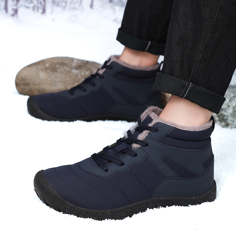 Muške zimske pamučne cipele ekstra velike veličine 45 s flis podstavom, zadebljane, minus 40 stupnjeva hladnoće 4647, vanjske čizme za snijeg na sjeveroistoku 48