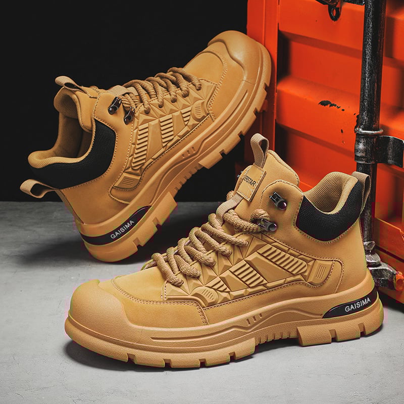 Meeste tööjalatsid sügisesteks ehitusplatsi töökaitseks Martins meeste mustad platvormil libisemiskindlad mägironimisjalatsid