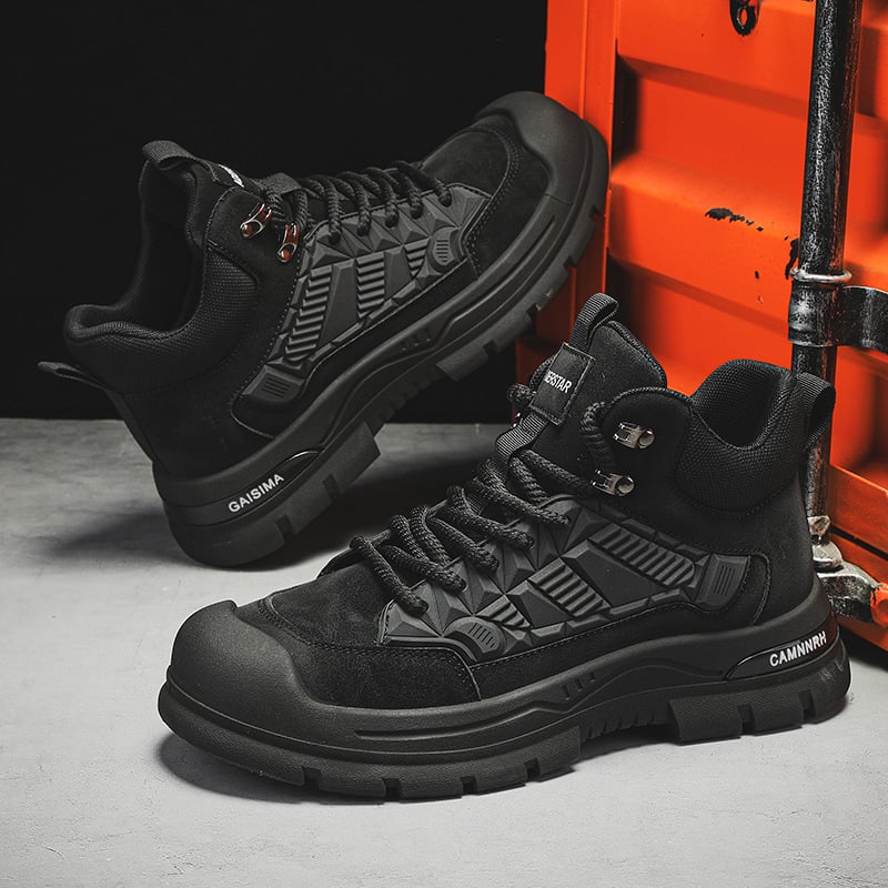 Meeste tööjalatsid sügisesteks ehitusplatsi töökaitseks Martins meeste mustad platvormil libisemiskindlad mägironimisjalatsid