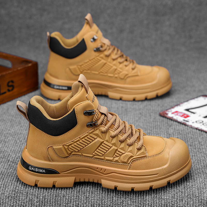 Meeste tööjalatsid sügisesteks ehitusplatsi töökaitseks Martins meeste mustad platvormil libisemiskindlad mägironimisjalatsid