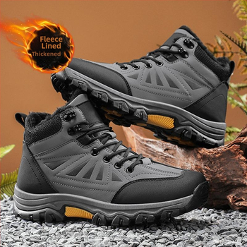 Pánske topánky Crossborder 24 s teplou flísovou podšívkou, vysoké, outdoorové horolezecké topánky s hrubou podrážkou, severovýchodné veľké bavlnené topánky, ležérne, protišmykové snehové topánky