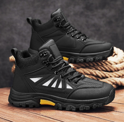 Pánske topánky Crossborder 24 s teplou flísovou podšívkou, vysoké, outdoorové horolezecké topánky s hrubou podrážkou, severovýchodné veľké bavlnené topánky, ležérne, protišmykové snehové topánky