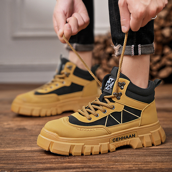 Toamna și iarna nou sosire cizme de lucru pentru bărbați cizme casual la modă retro în aer liber drumeții cu talpă groasă Martin cizme pantofi pentru bărbați