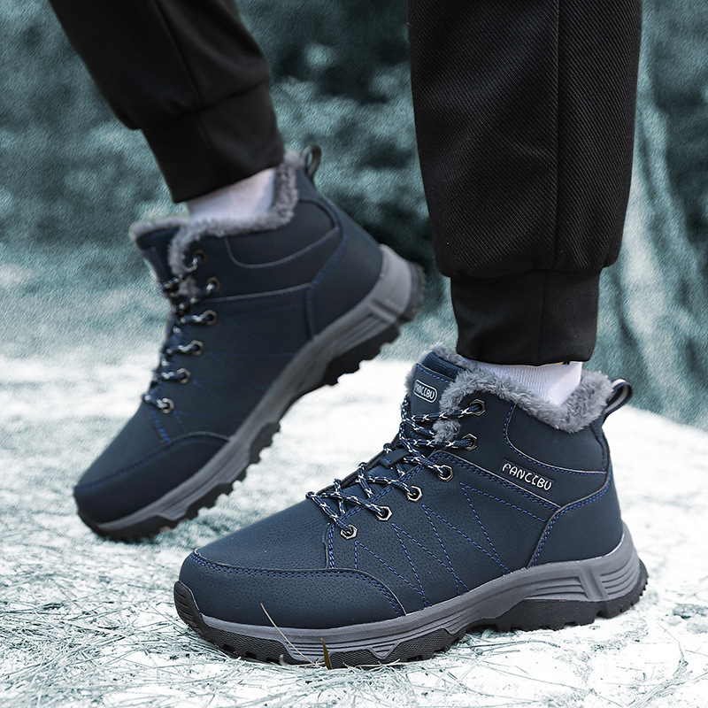 Meeste talvespordialad, õues kasutamiseks mõeldud lumesaapad, fliisvoodriga, soojad puuvillased kingad, tuulekindlad, paeltega kinnitatavad, kulumiskindlad, õues ronimiseks mõeldud kingad meestele