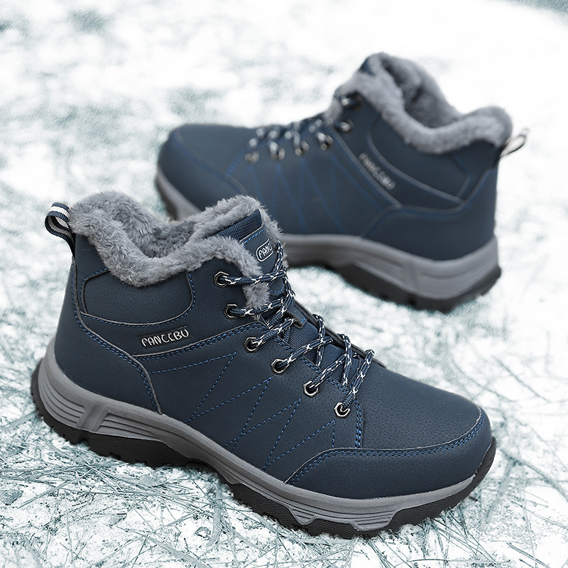 Meeste talvespordialad, õues kasutamiseks mõeldud lumesaapad, fliisvoodriga, soojad puuvillased kingad, tuulekindlad, paeltega kinnitatavad, kulumiskindlad, õues ronimiseks mõeldud kingad meestele