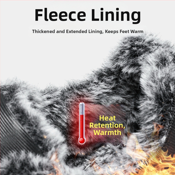 Βαμβακερά παπούτσια Χειμερινά παπούτσια πεζοπορίας με επένδυση fleece Νέα άφιξη Ζεστά ανδρικά παπούτσια μέσης και τρίτης ηλικίας Μπότες χιονιού με χοντρό ύφασμα Ανδρικές μπότες από βαμβάκι με βέλκρο