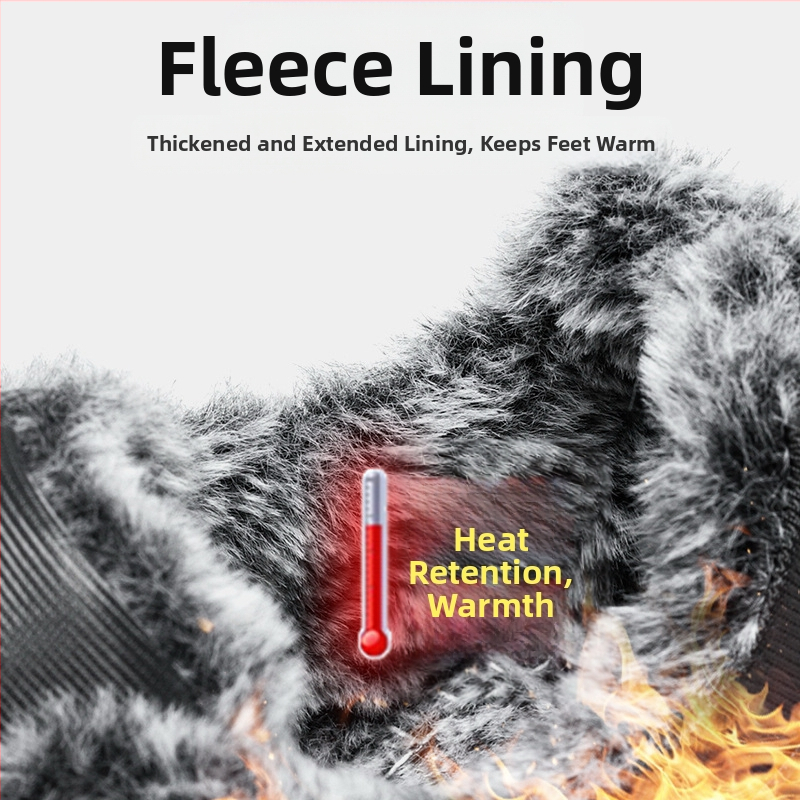 Bavlnené topánky Zimné nové topánky s flísovou podšívkou Teplé pánske topánky pre stredný a starší vek Zahustené snehové čižmy Pánske čižmy na suchý zips Bavlnené topánky