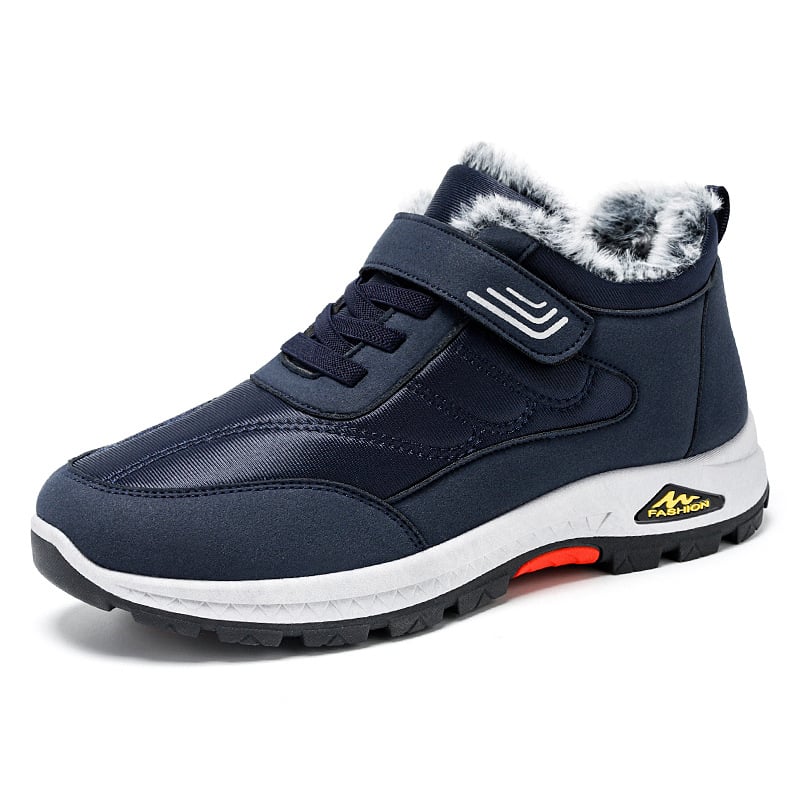 Pantofi de bumbac de iarnă, noi, cu căptușeală din fleece, pantofi de mers pe jos, caldi, pentru bărbați de vârstă mijlocie și vârstnici, pantofi îngroșați, cizme de zăpadă, cizme de bumbac cu velcro pentru bărbați