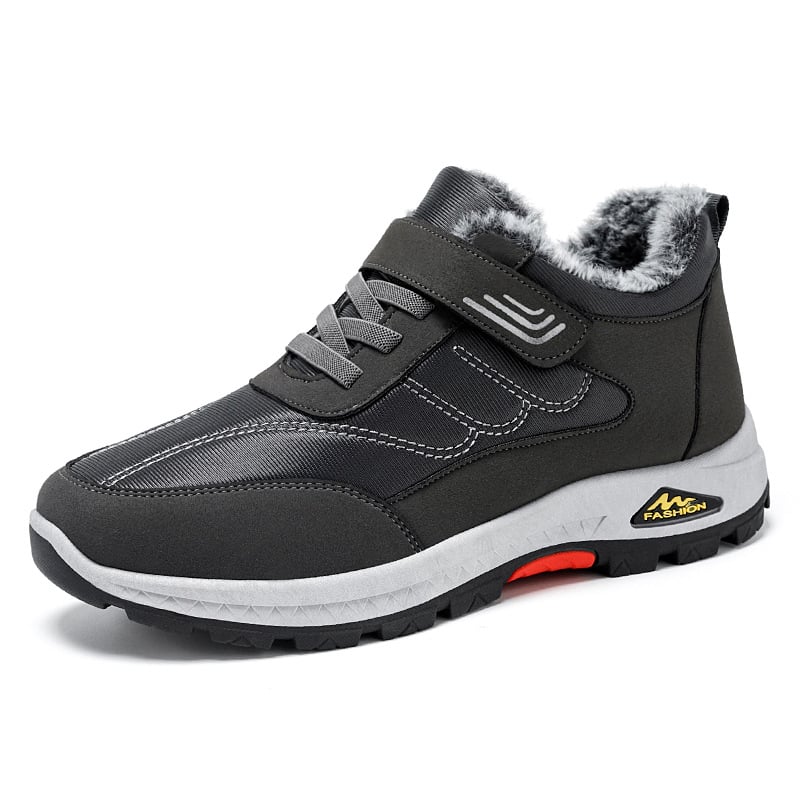 Pantofi de bumbac de iarnă, noi, cu căptușeală din fleece, pantofi de mers pe jos, caldi, pentru bărbați de vârstă mijlocie și vârstnici, pantofi îngroșați, cizme de zăpadă, cizme de bumbac cu velcro pentru bărbați