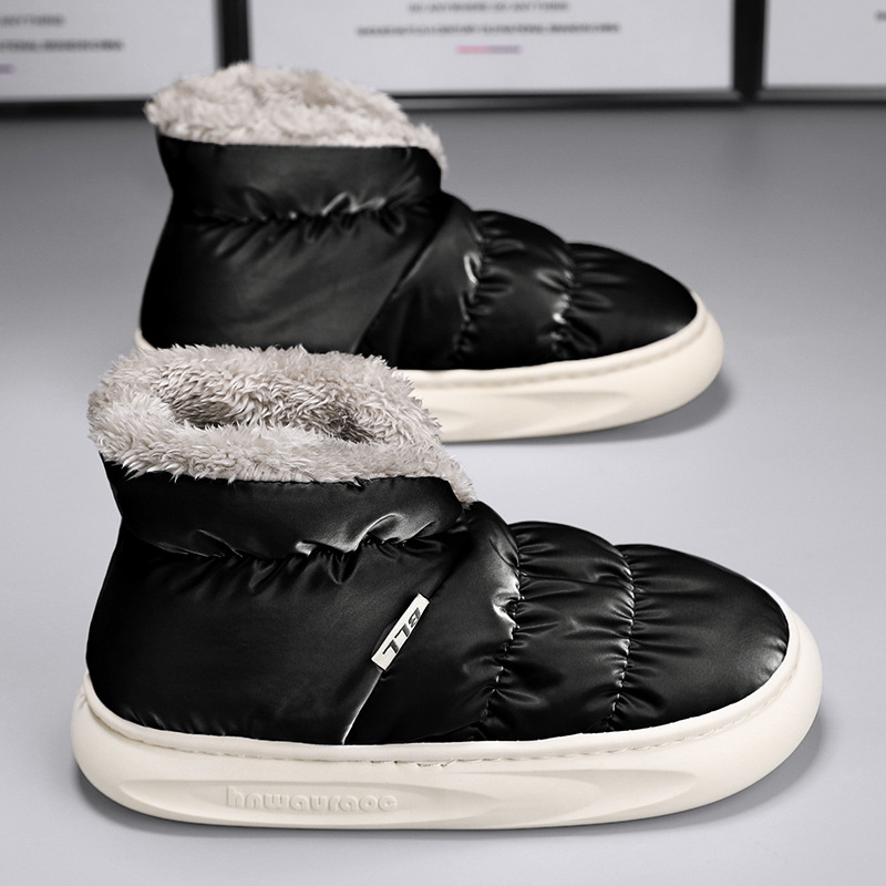 Cizme de zăpadă pentru bărbați 2025 Mocasini de iarnă noi, impermeabili, cu puf și alunecări, pentru părinți și copii