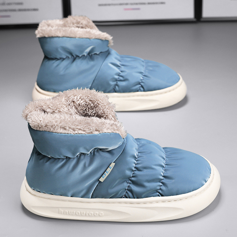 Cizme de zăpadă pentru bărbați 2025 Mocasini de iarnă noi, impermeabili, cu puf și alunecări, pentru părinți și copii