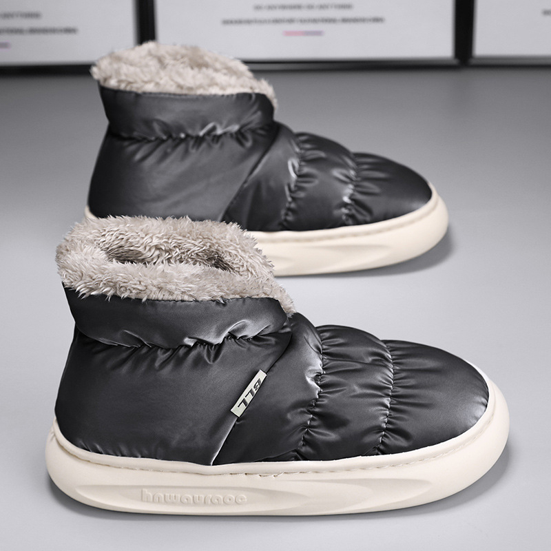 Cizme de zăpadă pentru bărbați 2025 Mocasini de iarnă noi, impermeabili, cu puf și alunecări, pentru părinți și copii