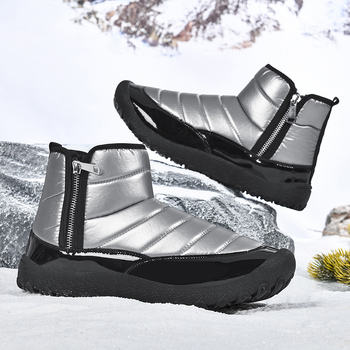 Cizme de zăpadă transfrontaliere noi pentru bărbați, pantofi de bumbac cu căptușeală din fleece, cizme de iarnă calde pentru exterior, pantofi de nord-est din bumbac mare, cizme pentru bărbați