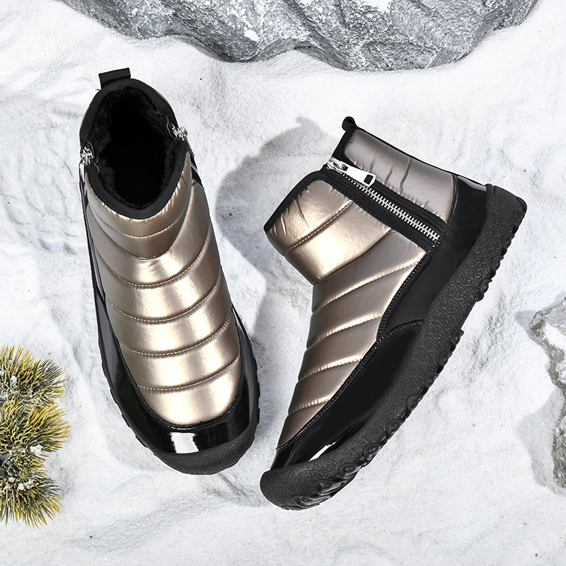 Cizme de zăpadă transfrontaliere noi pentru bărbați, pantofi de bumbac cu căptușeală din fleece, cizme de iarnă calde pentru exterior, pantofi de nord-est din bumbac mare, cizme pentru bărbați